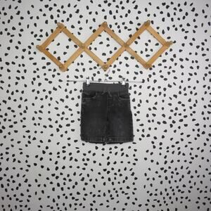 Wonder Nation Black Denim Toddler Drawstring Shorts